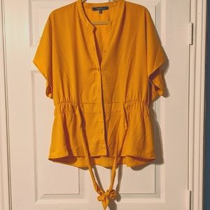 Yellow Short-Sleeved Blouse